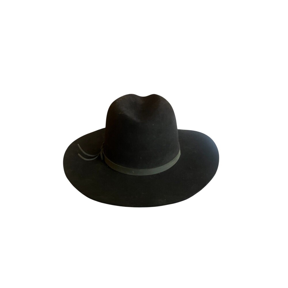 Vintage Serratelli Men's Black Cowboy Western Hat XXXXX Beaver Oval Size 7
